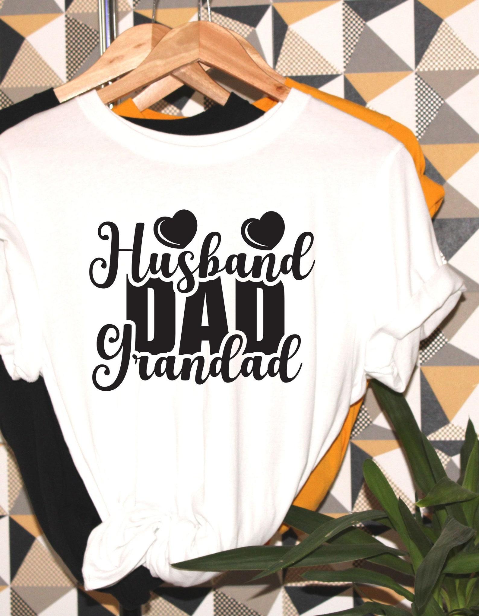 Husband Dad Grandad, grandad tshirt, grandpa shirt, grandfather tshirt, generational shirt, fun tshirt S