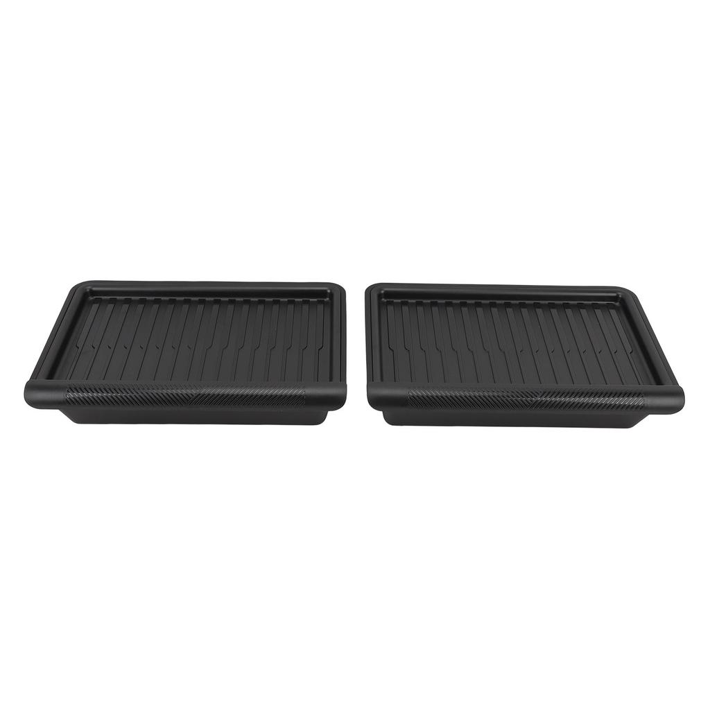 2Pcs Under Seat Storage Box TPE Space Saving Shock Proof Under Seat Hidden Storage Tray Organizer with Lid for Vehicle