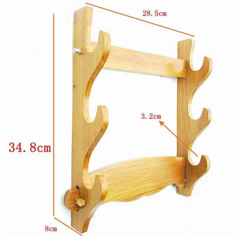 1/2/3 Tiers Wall Mount Sword Stand Black Brown Japanese Katana Holder Samurai Sword Knife Display Stand Living Room Decoration