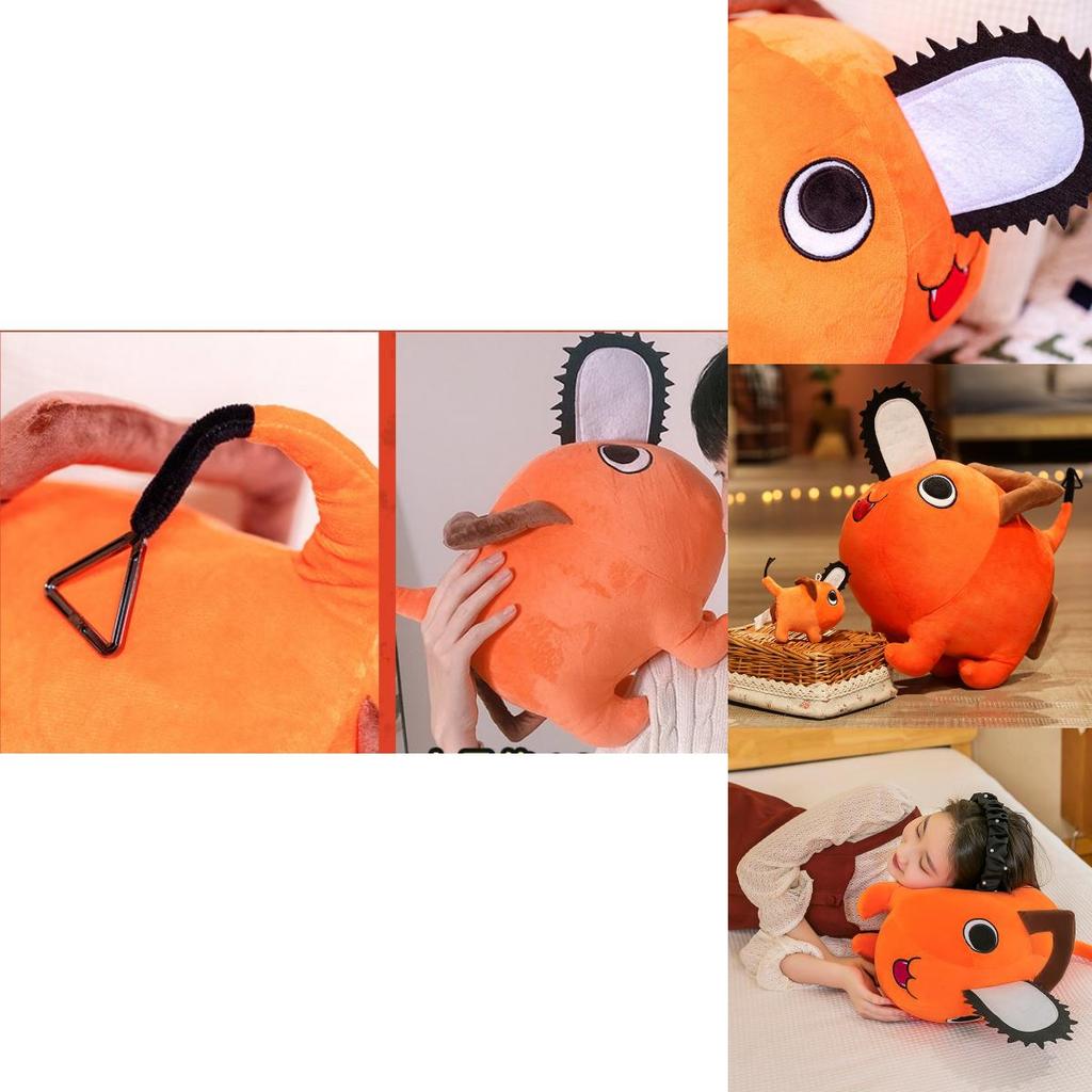 Chainsaw Man Pochita Plüschtier Stoffpuppe für alle Altersgruppen Weich Quetschbar Ungiftige Materialien Geburtstags-Weihnachtsgeschenk