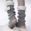 Thickened Mid-Calf Sock Lamb Fleece Bow Hosiery New Boot Covers  Gift
