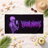 Purple Vibe (19) Custom Name Beach Towel Soft Towel Gift for Beach Pool Swimming Vacation