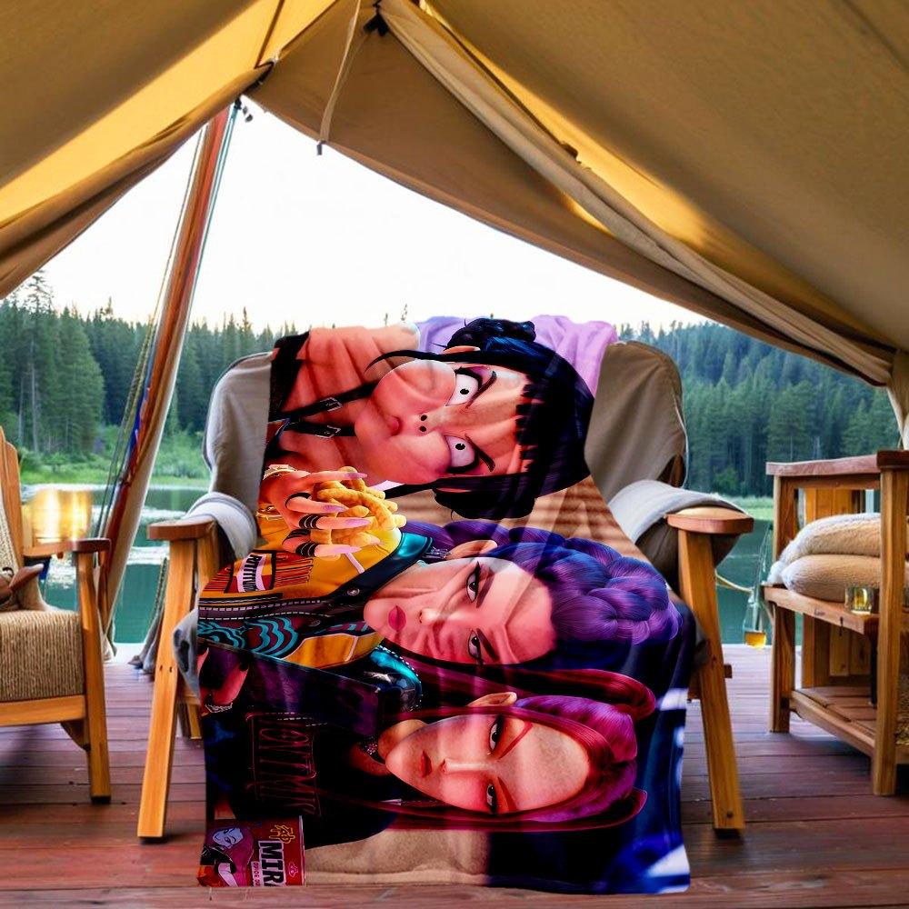 

Overwatch D.Va & Mei Phone Case: Cute Gaming Duo Cover Blanket Lightweight Flannel Throw Blanket for Sofa, Bed, Travel, Camping, Livingroom 130x150cm