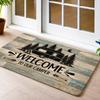 1pc Vintage Camper Van Rug Suitable for Indoor/Outdoor Use, Non-Slip Rubber Backing & Machine Washable Carpet, Durable Mat Suitable for Living Room