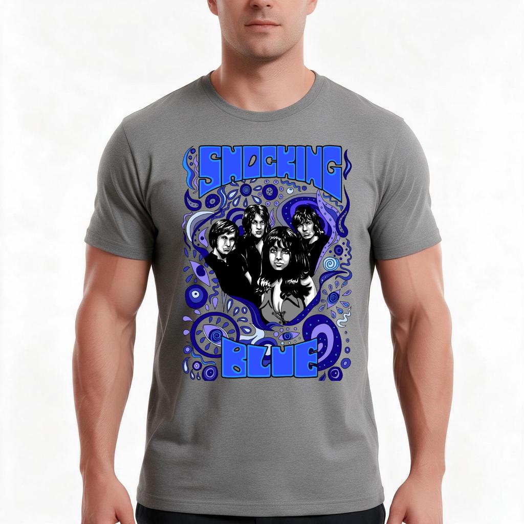 Shocking Blue Tshirt Summer Casual Cotton Tee Oversized Streetwear Tops Vintage Graphic Print Loose Fit Short Sleeve