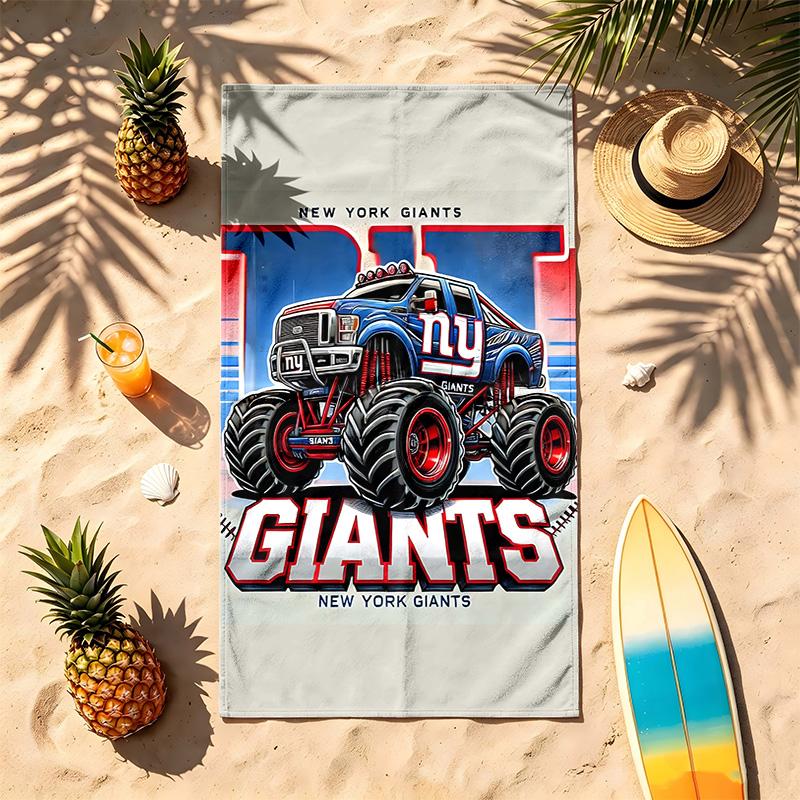 New York Giants (14) Theme Beach Towel Sand Resistant Soft And Comfortable Suitable For The Pool Camping Yoga And Diving A Travel