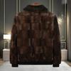 New Autumn Winter Thickened Fur Jacket Men's Jacket Coat Imitation Mink Lapel Fur Integrated