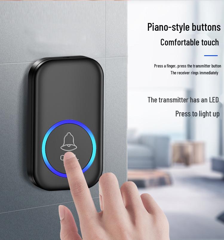 Wireless Long-Distance Doorbell for Home and Elderly, EU/UK Standard
