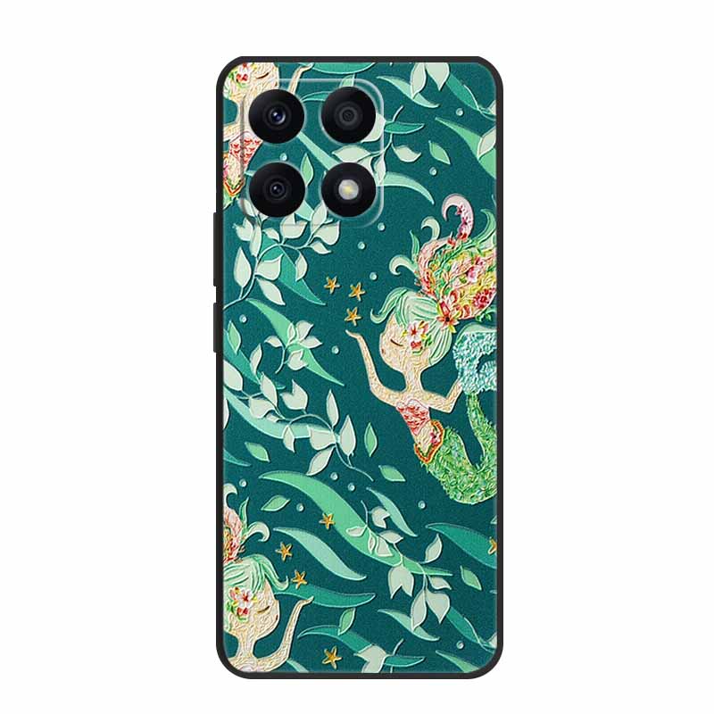 3D Case For Xiaomi 14T Pro Case Emboss Flower Black Silicone Soft Back Cover Coque For Xiaomi 14T Pro Case 14 T Pro 14TPro Funda