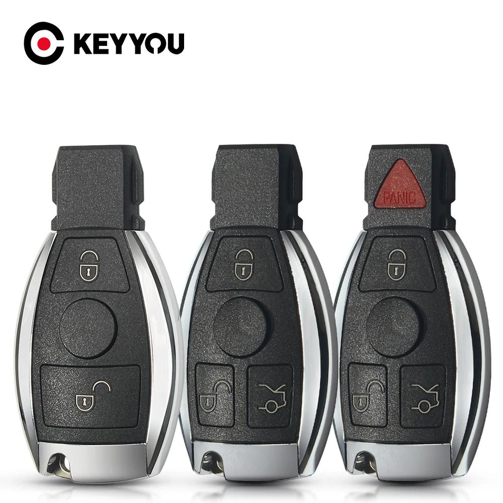 KEYYOU NEW 2/3/4 B Keyless Entry Remote Car Key For Mercedes Benz Year 2000+ Supports Original NEC and BGA AY1