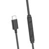 CYBER Wired Earphones Switch with Mic Volume Flat Cable Voice 10mm Neodymium Dynamic Aluminum and Eartips Type Type-C (for 2/PC) Mute, Control,