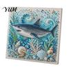 Coastal Home Decor Accents Sea Turtle Octopus DIY 3D Pearl Painting Kit, Ocean Theme Diamond Art Beach House Wall Kit for Adults Beginner, Bead