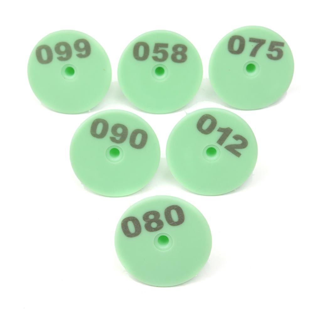 100Pcs Thicken Ear Tag with Number Signage Label Marker Plate for Cow Pig Goat Sheep