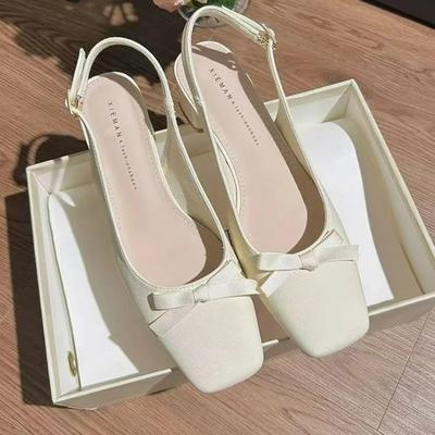 Scarpe Piatte Eleganti Estive da Donna 2025 Nuovo Stile Morbide Comode Mary Jane Slip-on Scarpe Casual Sandali con Tacco Alto Tacco Spesso