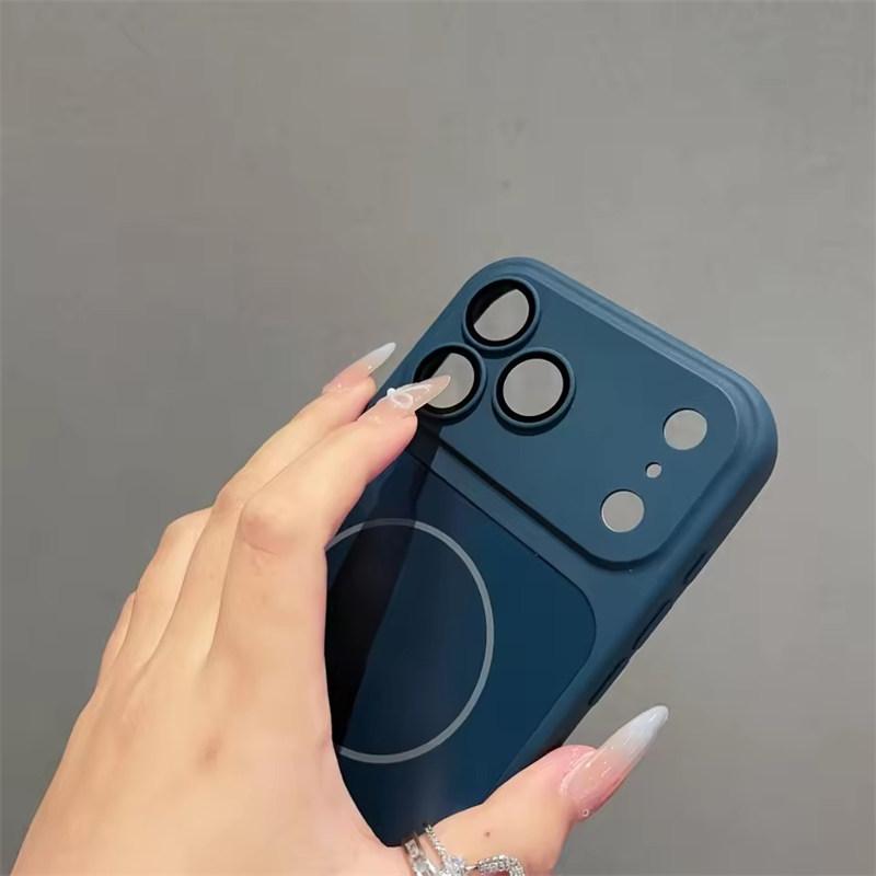 Luxury Nano Frosted Acrylic For Magsafe Case for iPhone 17 Air 16 15 14 13 12 11 Pro Max Plus Magnetic PC Glossy Hard Funda