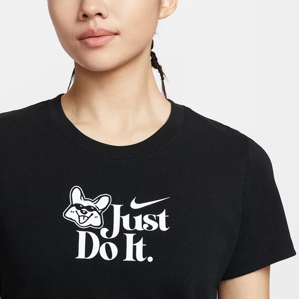 Nike Sportbekleidung Weich Bequem Mode Vielseitig Kurzarm T-Shirt Damen Oberteile Schwarz IM5974-010