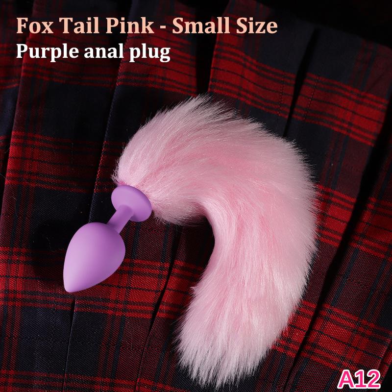 1Pc Sexy Fox Anal Plug Tail Silicone Butt Plug Dildos for Women Men Long Tail Cosplay Adult Sex Toy Game