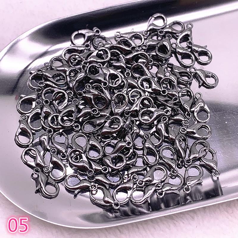 20 Stück 10/12/14mm Schmuckherstellung Lose Karabinerverschluss Klaue für Schmuckherstellung DIY Halskette Armband Zubehör