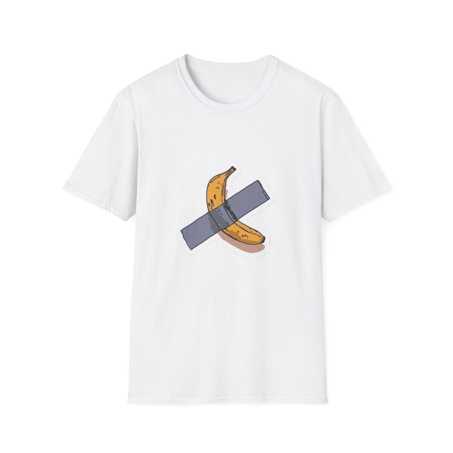 Duct Tape Banana T-Shirt Trending Graphic T-Shirt | Pop Art Illustration Tee L
