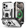 Custodia per iPhone 15 14 13 12 11 Pro XS Max XR 8 7 Plus fotocamera scorrevole grado militare protezione armatura rotazione di 360 gradi armatura copertura