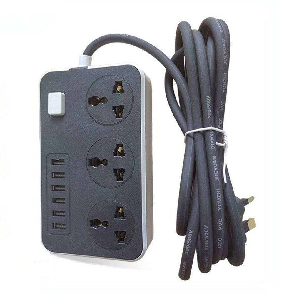 Universal Plug Outlet Power Strip 2m Extension Cord Extended USB Socket Electrical Socket  Office