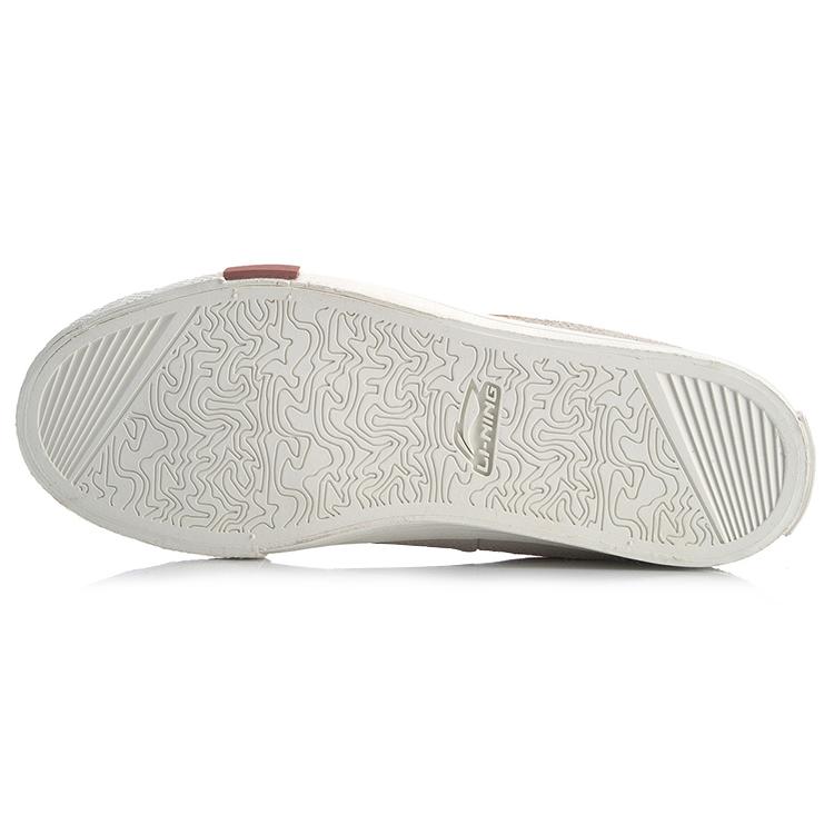 Li Ning Skateboard Shoes Women's High Top Dark Khaki/White AGCQ026-4