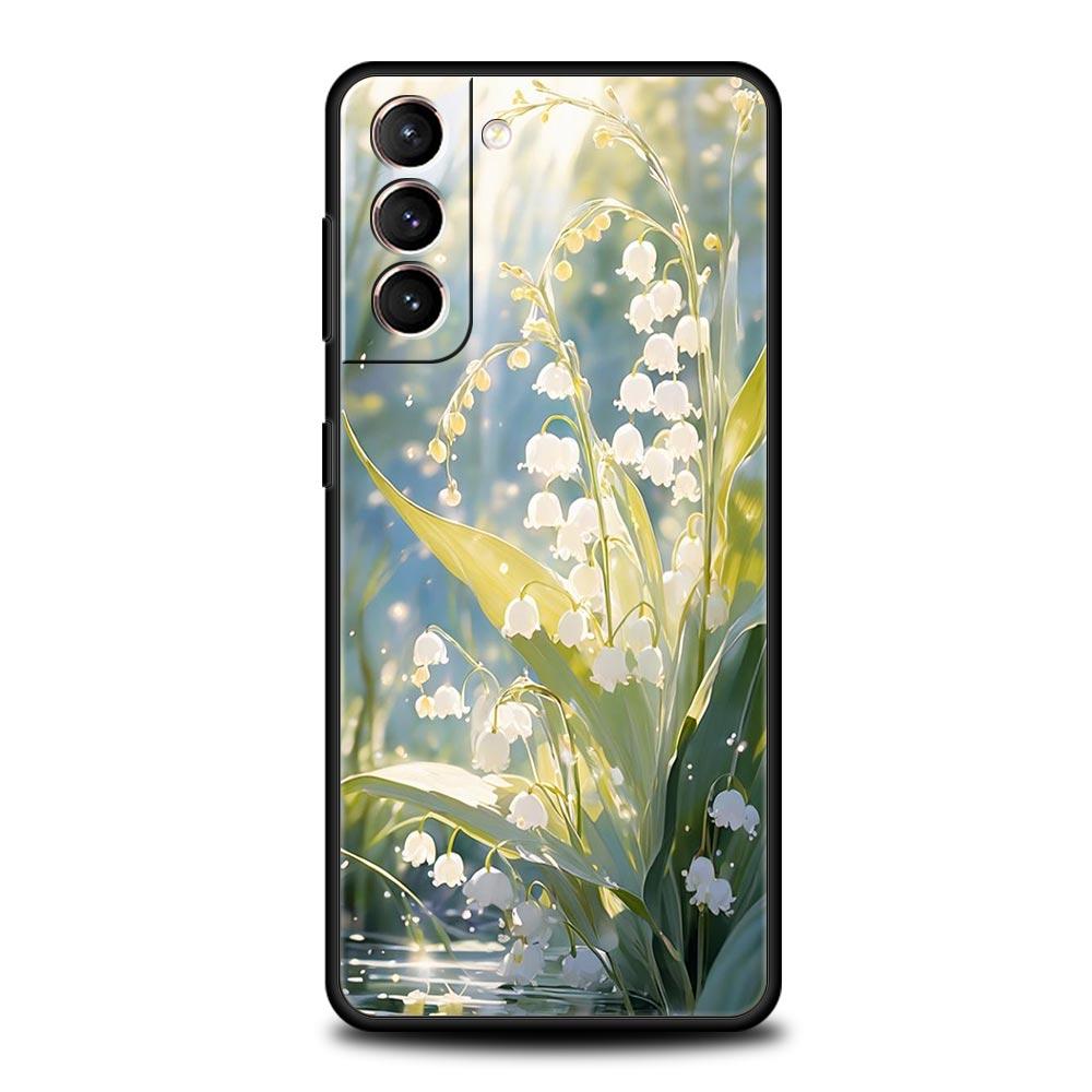 Lily Of The Valley Clear Floral Phone Case for Samsung Galaxy S26 S25 S24 S23 S22 S20 S21 FE Ultra S25 Edge Plus Soft TPU Cover
