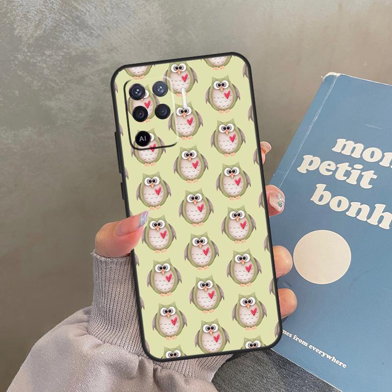 Owl Pattern Case For Oppo A60 A40 A80 A18 A38 A58 A78 A98 A16 A76 A96 A15 A17 A77 A74 A94 A54 A57S Cover