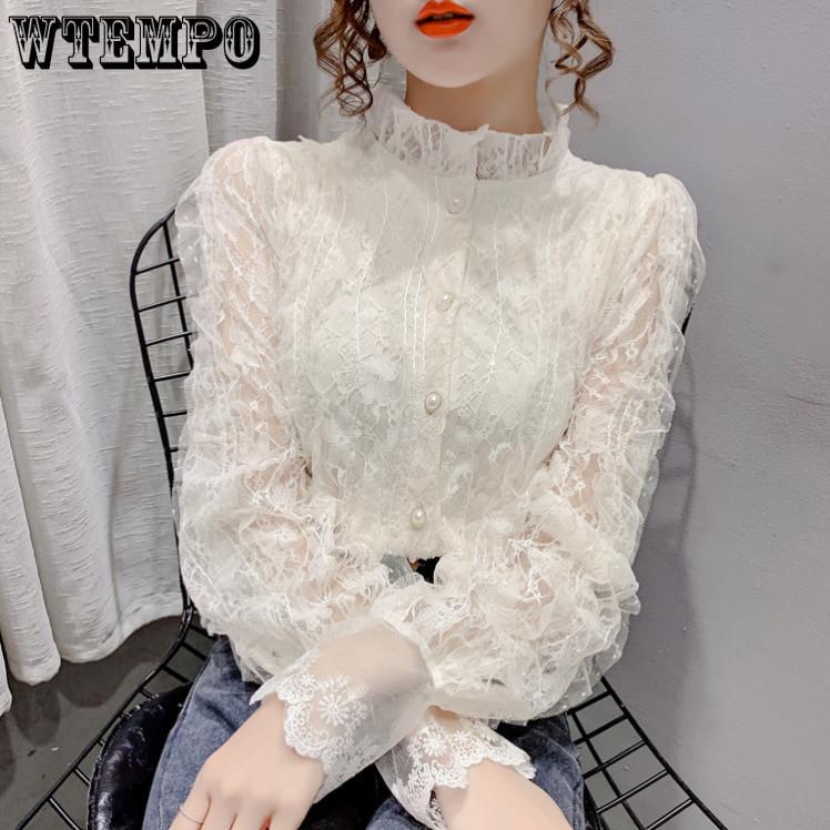 Krajkové spodní tričko svrchní oděv dámský jarní a podzimní polstrovaný módní krajkový kardigan francouzská klopa dlouhý rukáv top