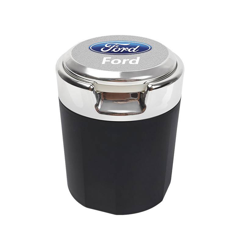 Suede Car Interior Ashtray Portable Garbage Box Storage Barrel For Ford Focus 2 3 Mondeo Kuga Fiesta MK7 Escort Edge C-Max Fiest