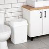 Plastic waste bin, white, 28 l