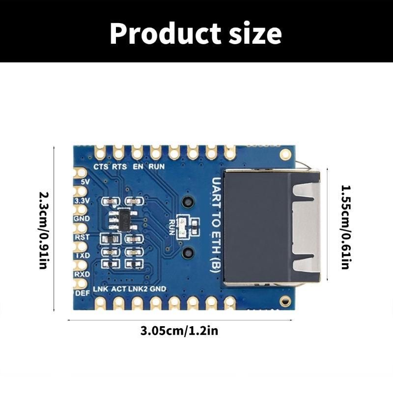 TTL Serial Port To Ethernet Converters Mini Module UART To Ethernet Data Transmission Module For Industrial Automation