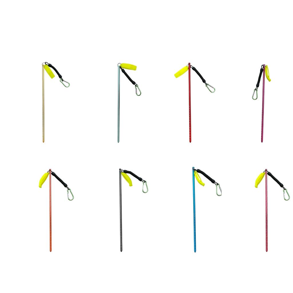 Aluminum reef stick diver pointer with spiral rope and clip for