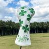 Aliennana Premium Leather Golf Club Headcovers, Lucky Clover Style, Golf Wood Cover Set, Golf Driver Cover, Fairway Wood, Utility, and Hybrid Headcove