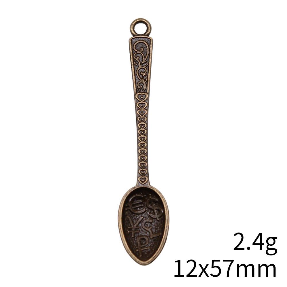 Christmas Decorations Charms For Bracelet Tableware Fork Spoon Charms Pendant Art Supplies Pendant