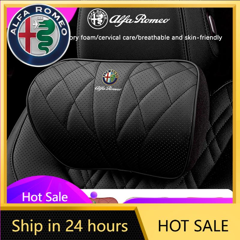 Car Stickers For Alfa Romeo Memory Cotton Car Headrest Lumbar Support Auto Neck Pillow Seat Covers For Alfa Romeo Giulietta Mito