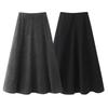 2025 Hepburn Style Elegant High-Waisted A-Line Midi Skirt for Women