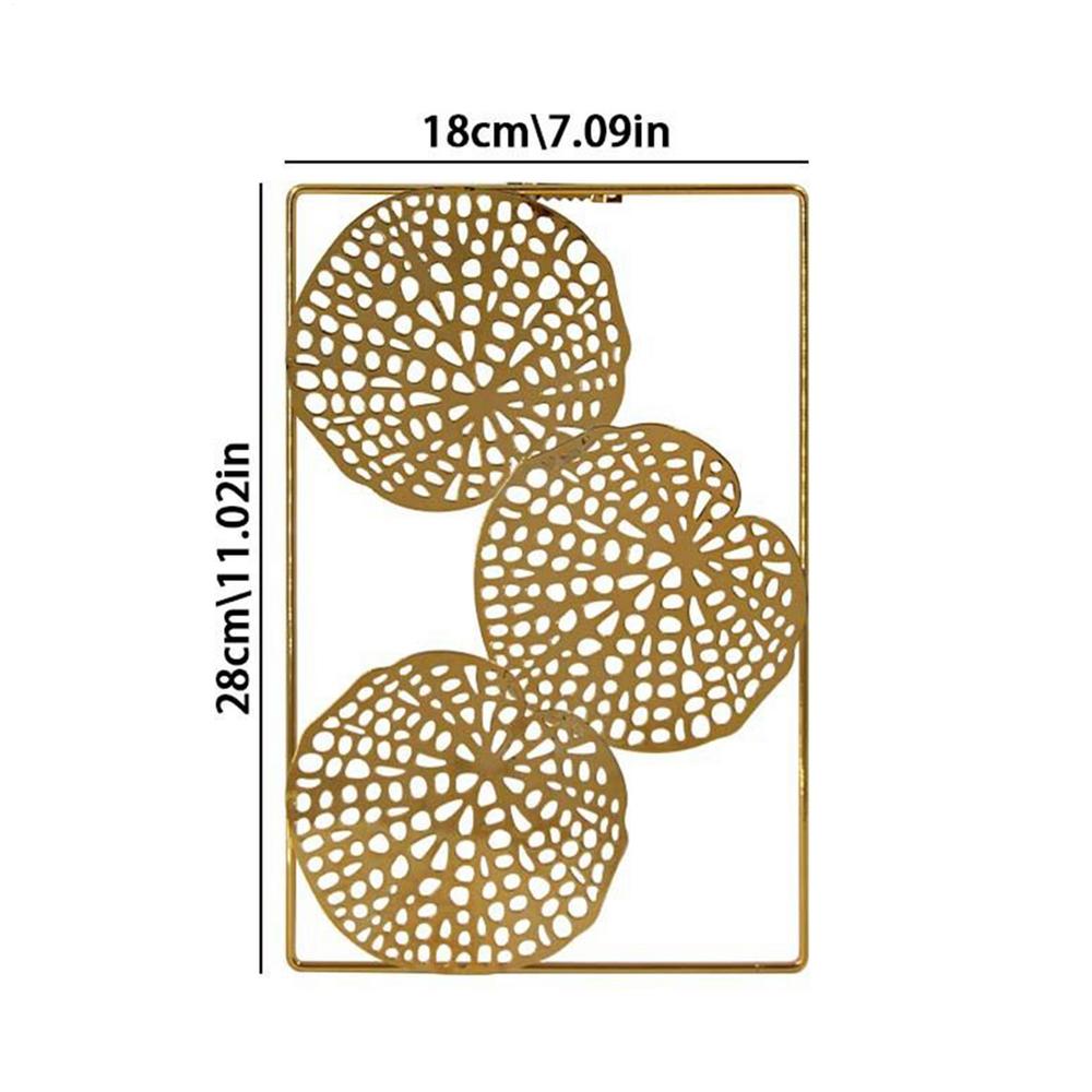 Modern Metal Wrought Iron Leaves Wall Hanging Ornament Wrought Iron Leaves Mural Pendant Living Room Bedroom Home Decor