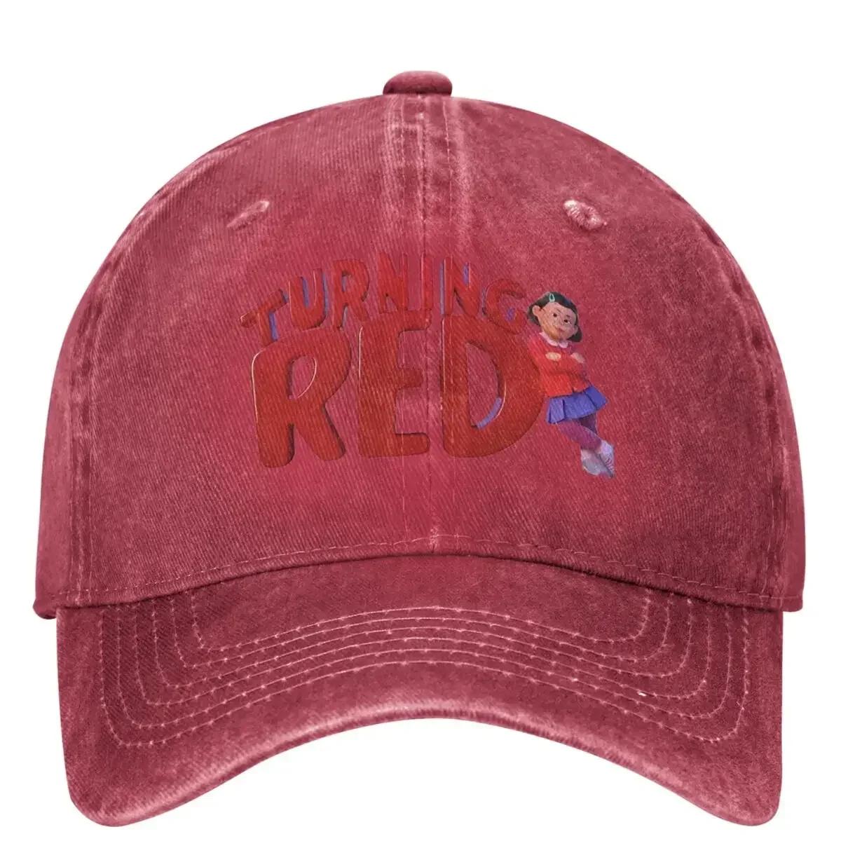 

Turning Red Logo Baseball Cap Casual Couple Women Hip Hop Hats Sunshade Outdoor Sports Snapback Cap Gift Idea One Size