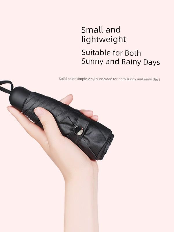 Yusimeng Ultra-Light 50% off Sun Umbrella with Black Coating for Sun Protection and Uv Protection, Mini, Compact, Portable Student Umbrella for Both