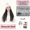 Women's Winter Wig Hat Knitted Hat Long Wave Straight Hair Synthetic Hat Wig