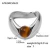 Qiong Yao 18K Gold Irregular Open Ring Set - Stylish Stainless Steel Finger Rings