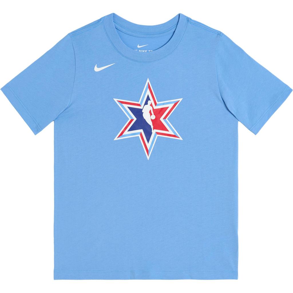 Nike NBA All-Star T-Shirt SS25 Quick-Dry Round Neck Fashionable Short Sleeve Kids Tops Sky-Blue 3Z2B3BCMT-ASG