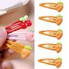 8PCS Cute Fruit Hair For Girls Kids Resin Barrettes For Baby Fine Hair Styling Accessories