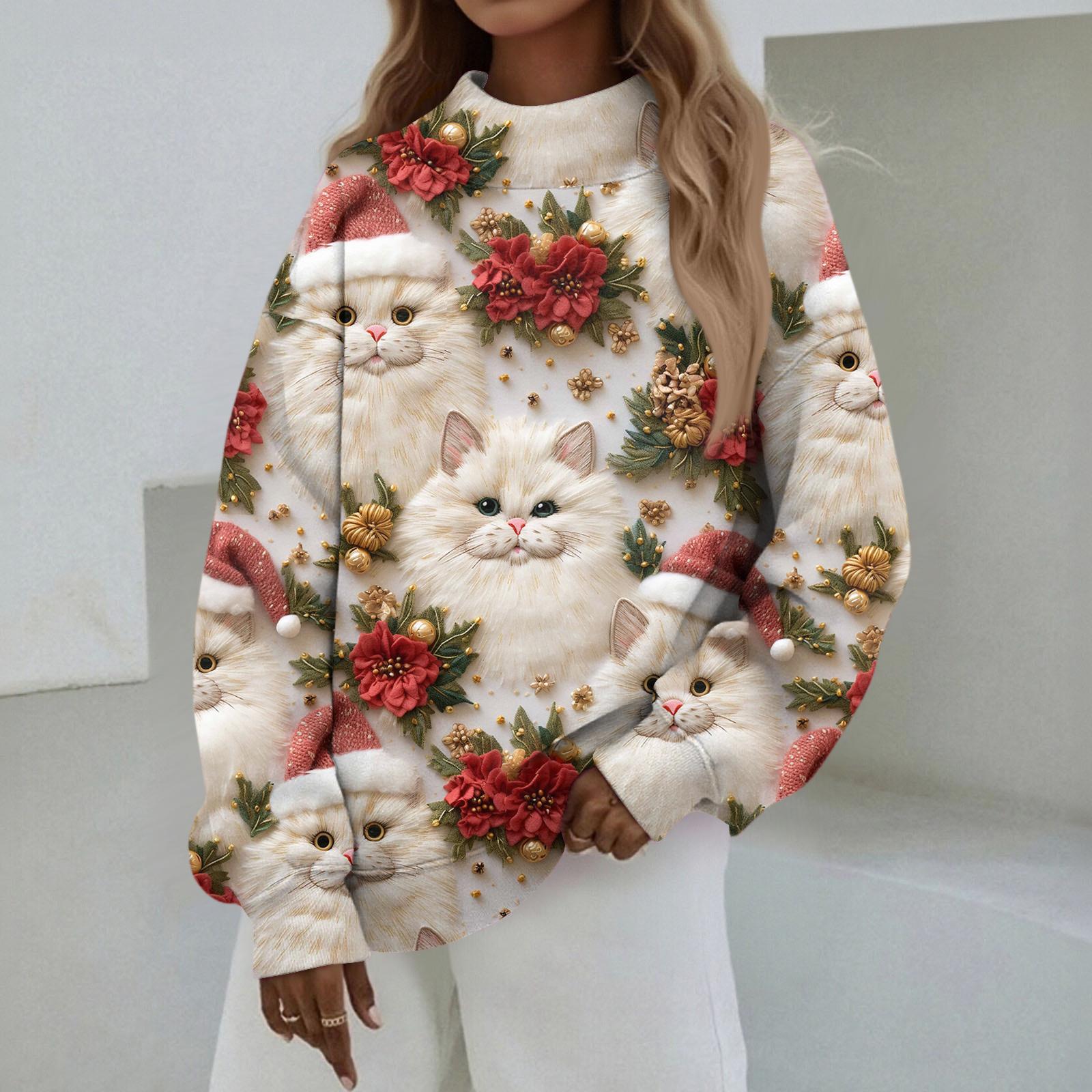 

Женский свитшот с воротником-стойкой, осенний, удобный, оверсайз, нарядный пуловер, свитшоты без капюшона, уютные топы с высоким воротником XL белый