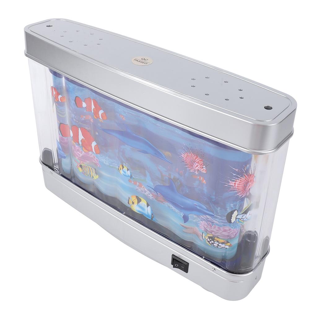 Artificial Fish Tank Decorative Lamp Lifelike White Light Aquarium Desk Lamp Night Light with Moving