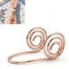 Diseño en Espiral Anillo de Palma de Cobre Brazalete de Cobre Ajustable Anillo de Palma en Espiral para Meditación