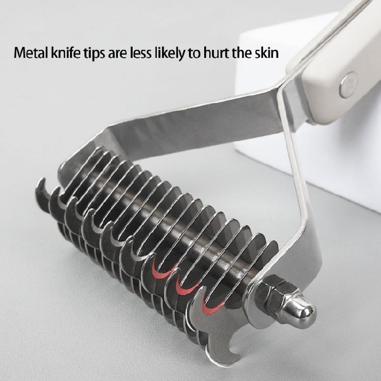 Multiuse Pet Massage Comb For Thick Furs Coat Quick Detangler Tool With Easy to Grip Handle Slicker Brush for Home Use