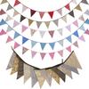 Large Multi-color Cotton Triangle Bunting Flags for Parties and Outdoor Events