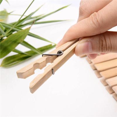 20 pièces/paquet Mini Pince à Linge en Bambou Bois Vêtements Photo Papier Pinces à Linge Cintres à Linge Pinces d'Artisanat